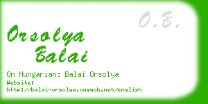orsolya balai business card